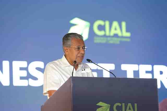 Kerala Chief Minister Pinarayi Vijayan at Business Jet Terminal Inauguration In Kochi International Airport.