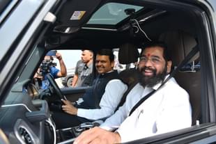 Deputy CM Devendra Fadnavis driving the vehicle on Samruddhi Expressway with CM Eknath Shinde beside him (@mieknathshinde/Twitter)