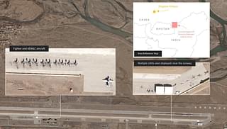 Fighter jets and UAVs at Shigatse Airport. (TheWarZone/Twitter)