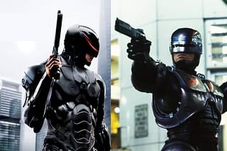 Robocop in the movies: The 2014 version (left) and the 1987 original.