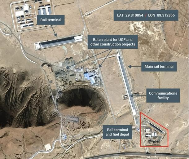 Rail terminals and underground facilities near Shigatse Airport. (China Power Project/CSIS/Maxar)