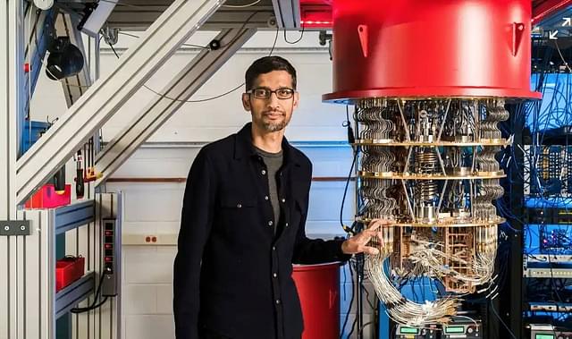 Google CEO Sundar Pichai unveils the world's first quantum computer in October 2019