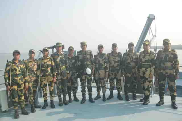 Mahila Praharis of the BSF at Sunderbans. (BSF/Twitter)