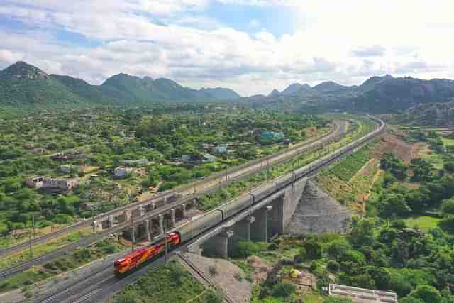 A completed section of DFC (Indian Railways)