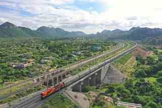 A completed section of DFC (Indian Railways)