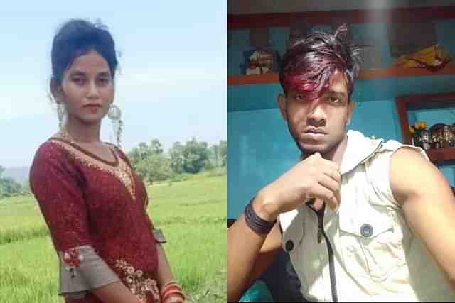 The victim (left) and key accused Dildar, her husband .