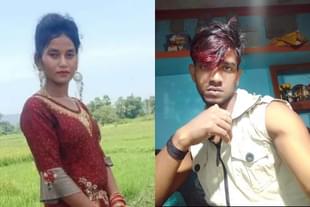 The victim, Rabika (left) and key accused Dildar Ansari, her husband .