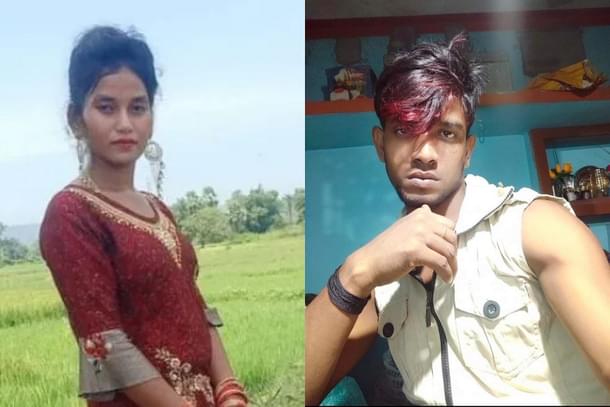 The victim, Rabika (left) and key accused Dildar Ansari, her husband .