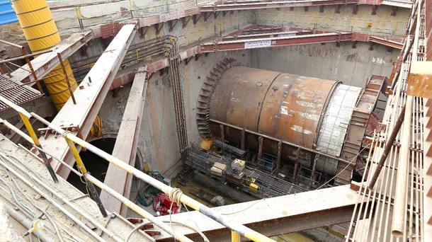 Tunnel construction from the North shaft of Gandhi Bagh towards Begumpul.