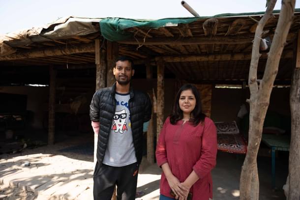 Hari Om Sahoo (left in the picture) with this correspondent