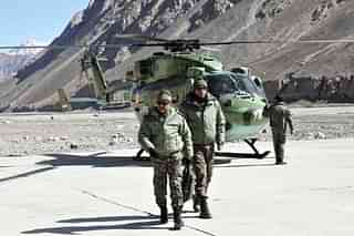General Manoj Pande in Ladakh. (ADGPI-Indian Army/Twitter) 