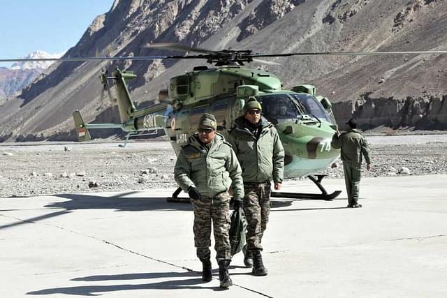 General Manoj Pande in Ladakh. (ADGPI-Indian Army/Twitter) 