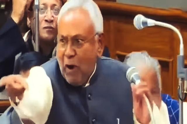 Bihar Chief Minister Nitish Kumar in state assembly.