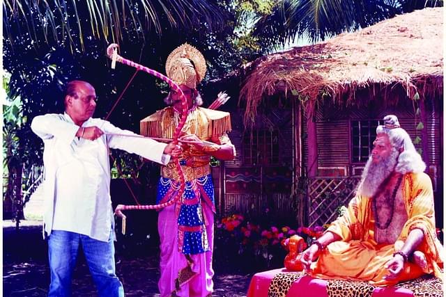 A still from the shooting of Ramayan.