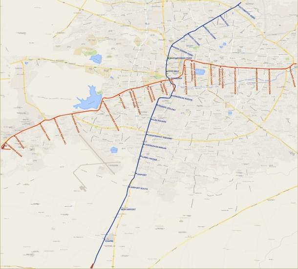 Nagpur Metro Phase I Route Map