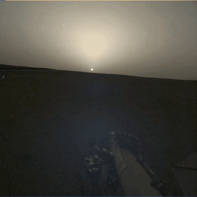 Martian sunset captured by InSight