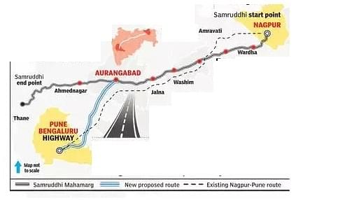 Proposed Alignment of Pune-Aurangabad Expressway 