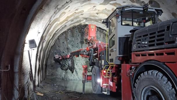 Tunnelling work in progress.