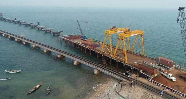 New pamban railway bridge reaching final stages of construction (Indian Railways)