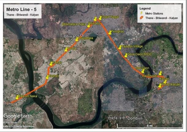 Metro Line - 5 Thane Bhiwandi Kalyan (MMRDA)