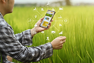 AI-assisted farming tools monitor crop health and growth. Photo credit: farm ERP.