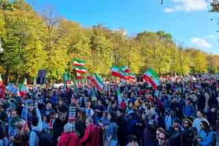 A solidarity protest in Germany, 22 October 2022. Photo by Amir Sarabadani.
