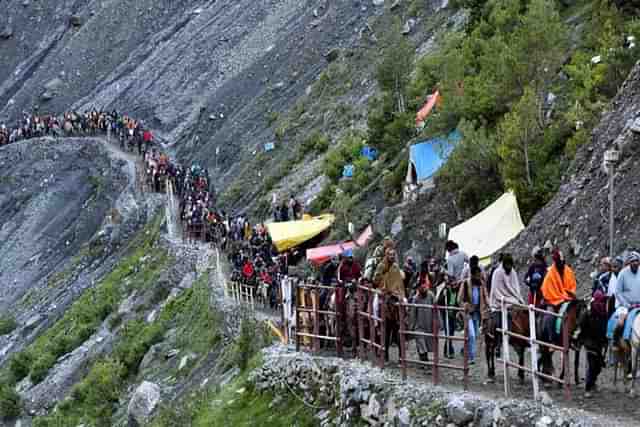 Devotees on the Amarnath Yatra. (Representative image).