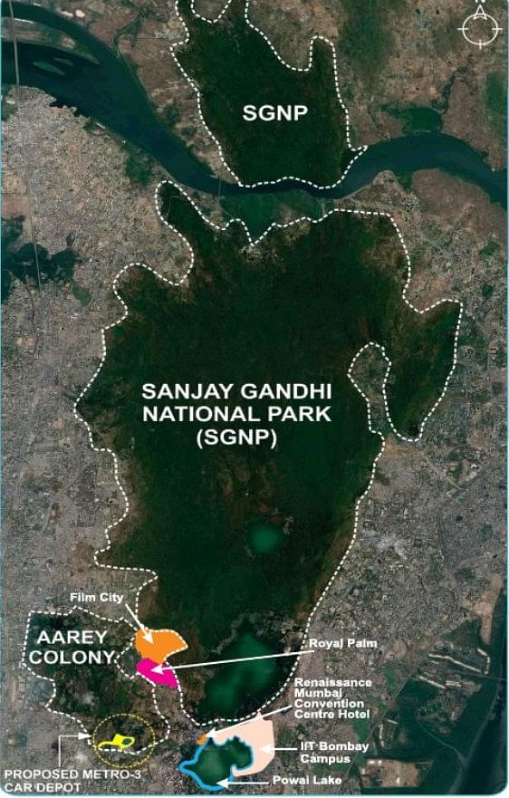 Spread of Sanjay Gandhi National park.