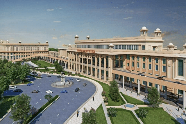 An aerial view of planned re-development of Jodhpur station.