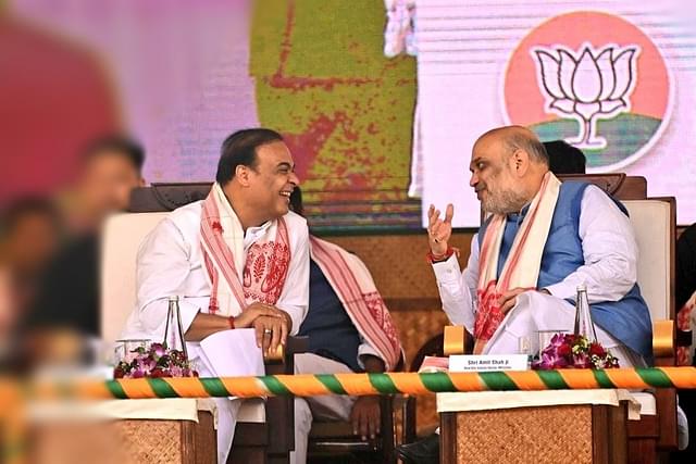 Assam chief minister Himanta Biswa Sarma and Union Home Minister Amit Shah (Twitter)