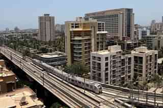 The Mumbai Metro during a trial run on 3-km-long Varsova-Azadnagar track (Mahendra Parikh/Hindustan Times via Getty Images).
