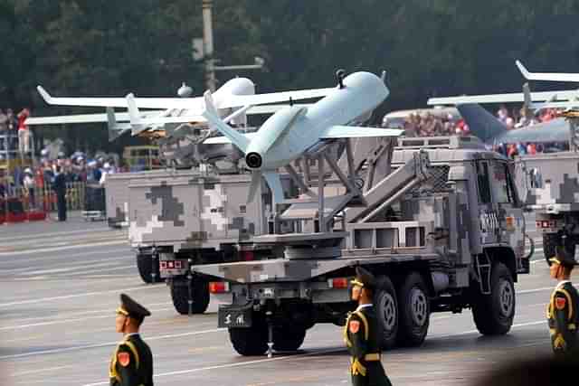 Truck-mounted drones. 