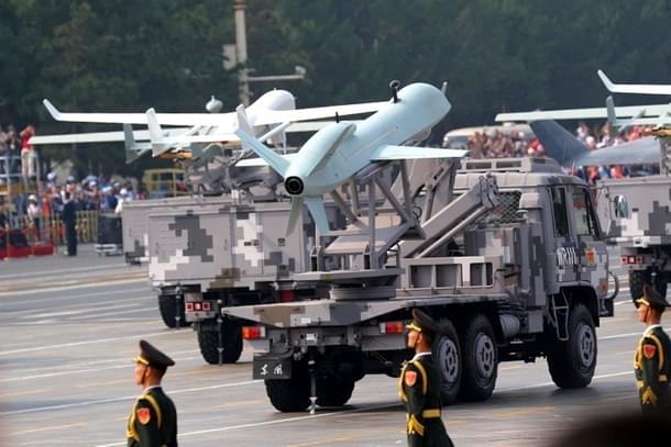 Truck-mounted drones.