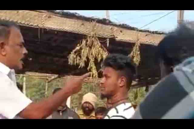 DMK leader T Manickam verbally abusing a Scheduled Caste youth