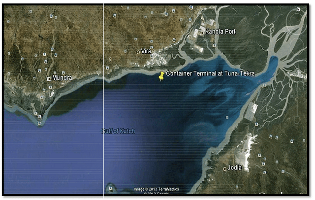 Location of Tuna-Tekra Container Terminal