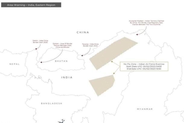 Area of the 5-day exercise by IAF. (Twitter).