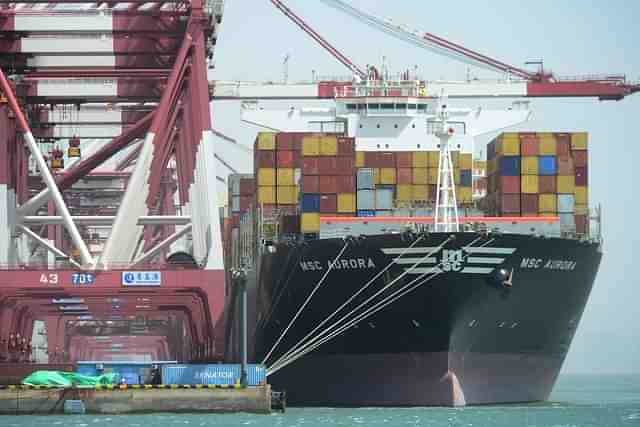 A cargo ship carrying containers (Getty Images)