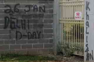 The walls of the iconic Shri Shiva Vishnu Temple in Melbourne was vandalised by Khalistani supporters (Pic Courtesy: The Australia Today)