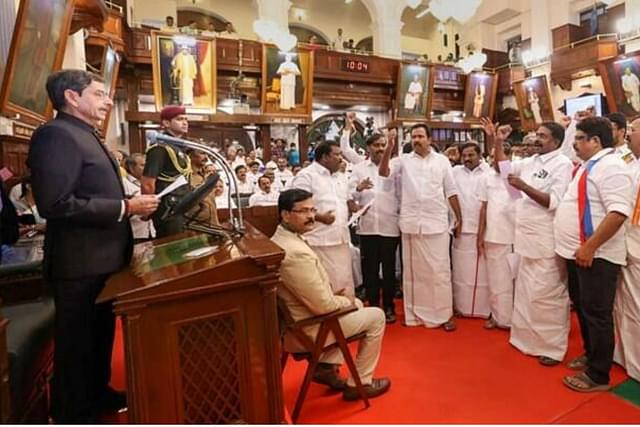 Ruckus in Tamil Nadu assembly (Twitter)