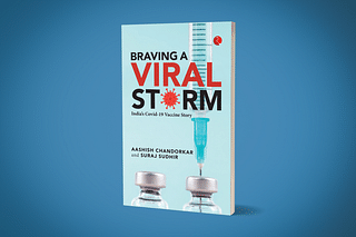 The cover of 'Braving a Viral Storm' by Aashish Chandorkar and Suraj Sudhir