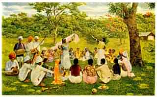 Painting of Indians in Trinidad during the late 19th century. (Wikimedia Commons)