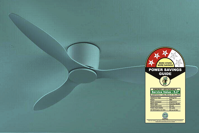 Mandatory star labelling for ceiling fans.