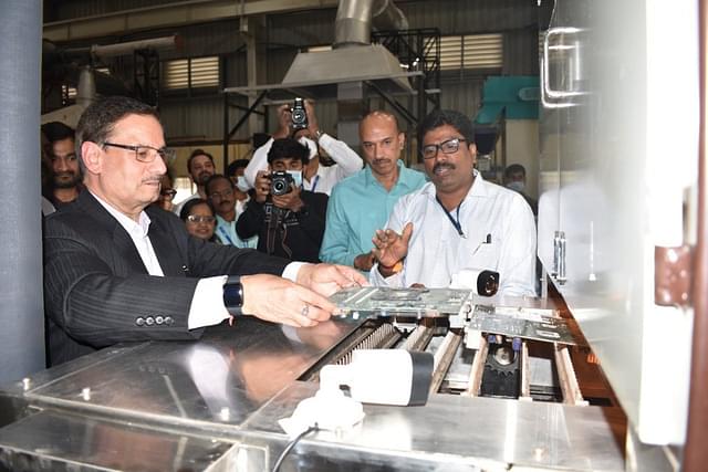 The PCB recycling facility was launched by MeitY secretary Alkesh Kumar Sharma (Pic via Twitter)