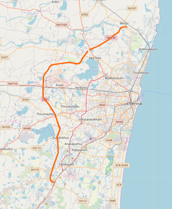 Outer Ring Road Chennai (Wikimedia Commons).
