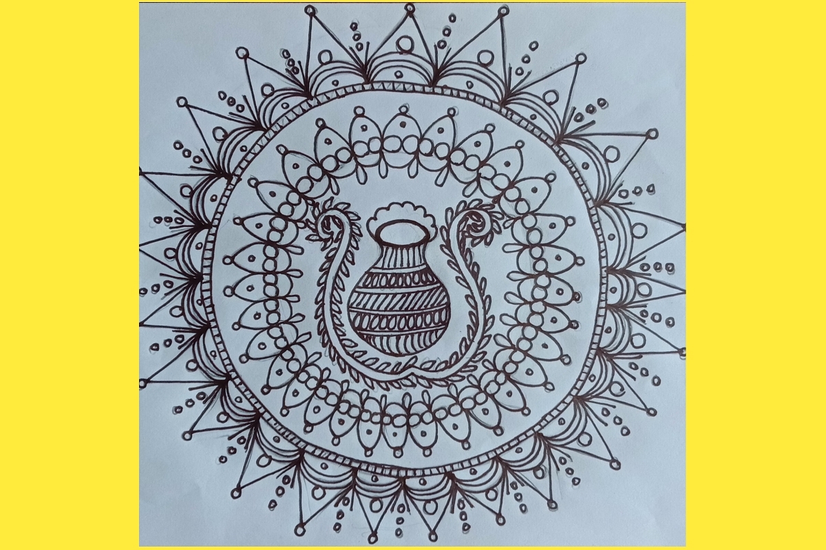 How to draw a kite / Makar Sankranti Drawing, Uttarayan chitra kite drawing  | Doodle drawings, Cute drawings, Drawings