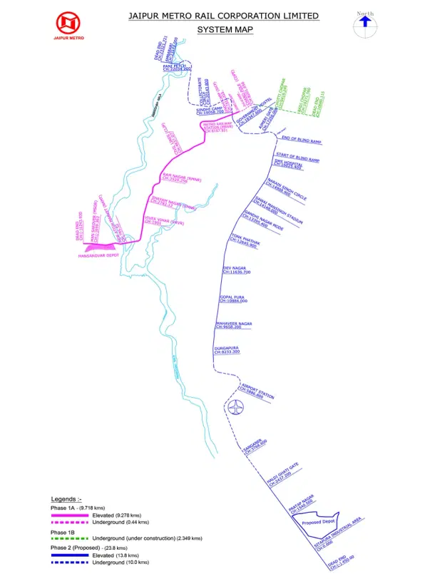 Route Map of Jaipur Metro