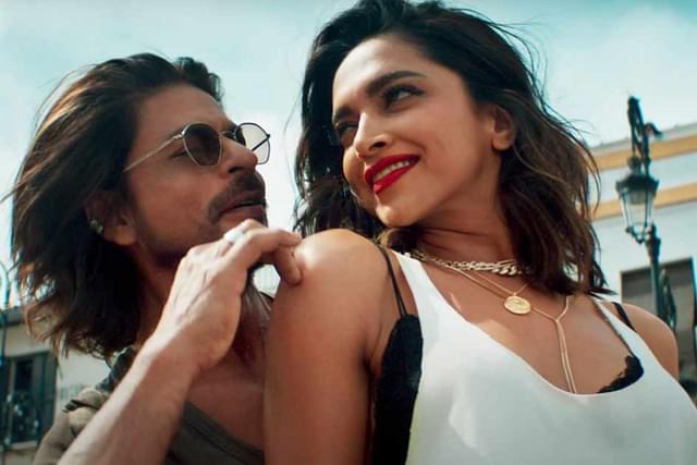 A still from the Bollywood film 'Pathaan', where Deepika Padukone plays an ISI agent.