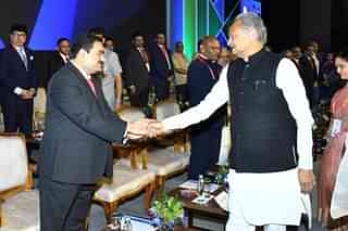 Gautam Adani with Rajasthan CM, Ashok Gehlot at the 'Invest Rajasthan' Summit (@@ashokgehlot51/Twitter)