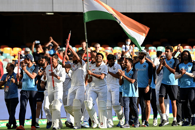 India won against the odds, and Australia, at the Gabba in 2021. (Photo: BCCI/Twitter)