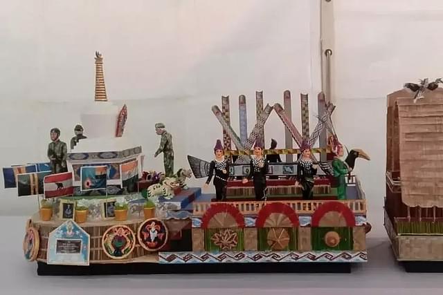 A model of Arunachal's tableau for the Republic Day. 